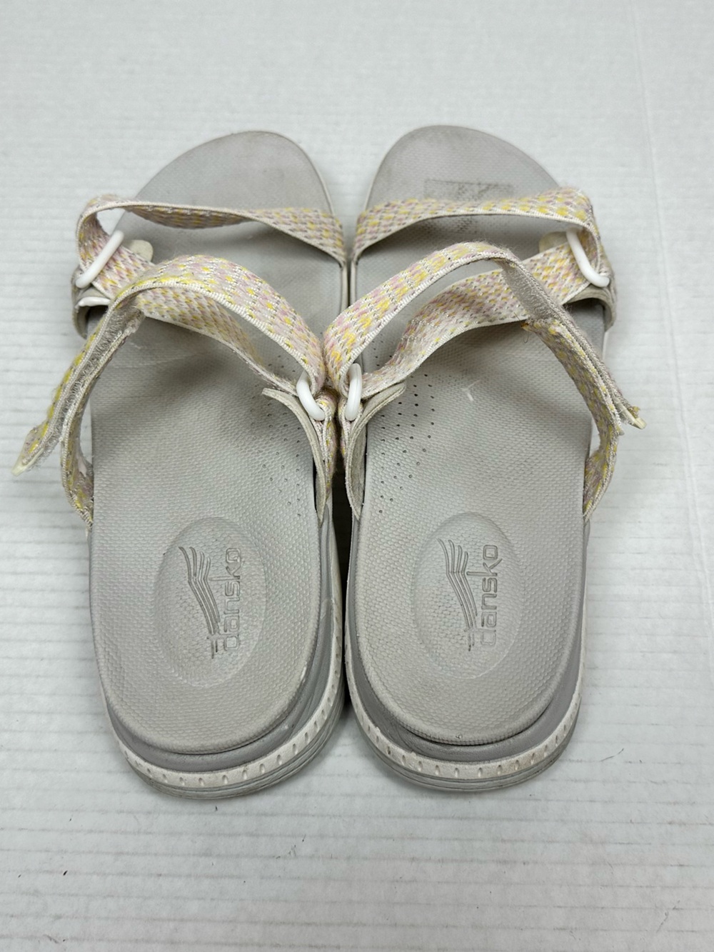 Dansko Women's Rosette Ivory Multi Webbing Sandal Shoes Size EU 41 - US 10.5/11 - Picture 3 of 11